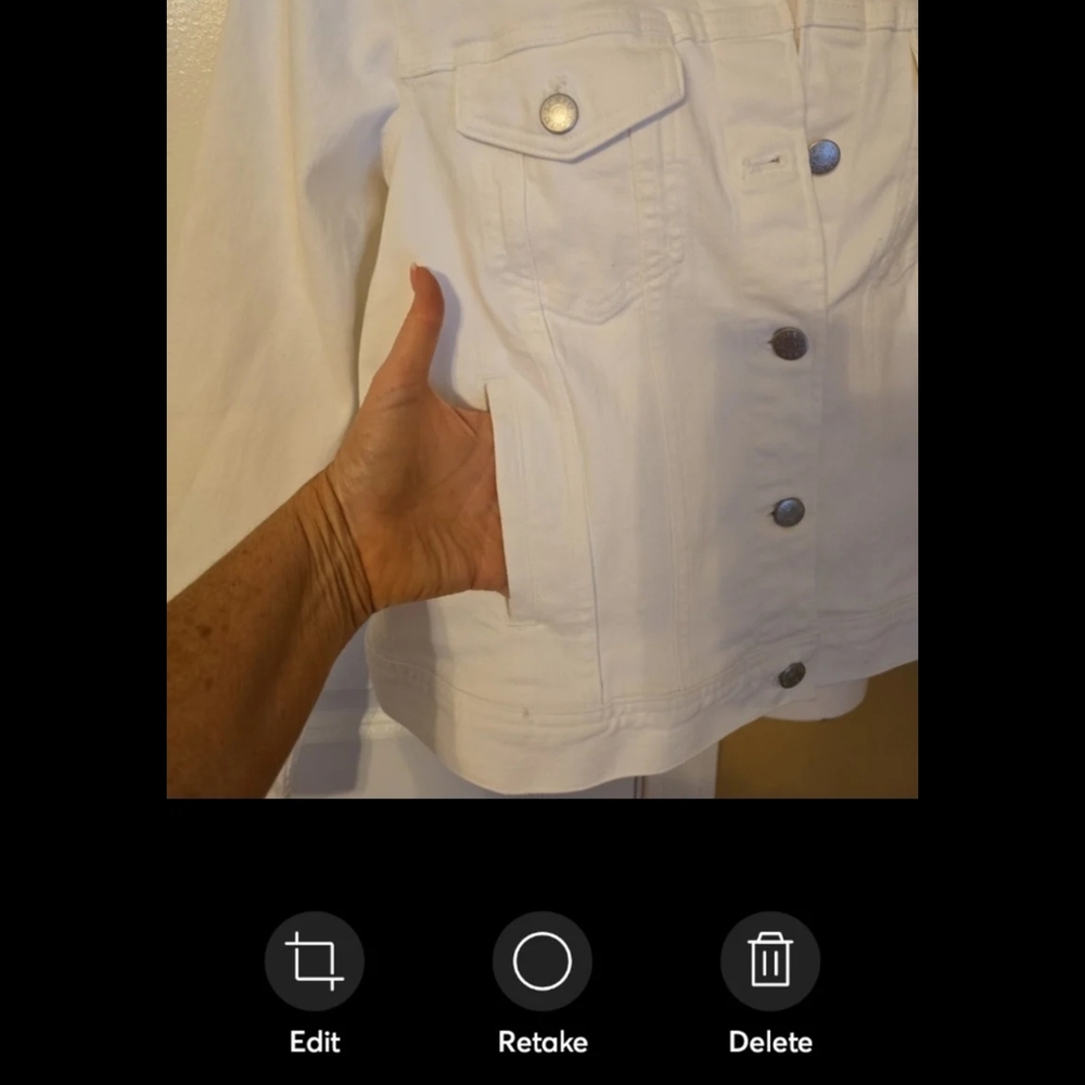 J. Crew Women's Crisp White Jean Jacket - Picture 4 of 6